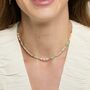 Clara Necklace With Turquoise, Pink Quartz And Pearls, thumbnail 1 of 5