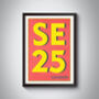 Se25 South Norwood, London Postcode Art Print, thumbnail 7 of 10