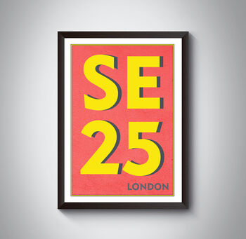 Se25 South Norwood, London Postcode Art Print, 7 of 10
