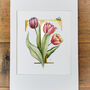 T Is For Tulips Gilded Botanical Artwork, thumbnail 2 of 6
