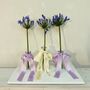 Personalised Mother Day Bud Vase Set And Flowers, thumbnail 1 of 4