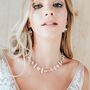 Cleo Modern Pearl Necklace With Sterling Silver Focal Beads, thumbnail 9 of 12