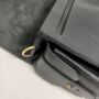 Small Leather Crossbody Satchel Handheld Handbag Black With Side Pockets, thumbnail 6 of 9