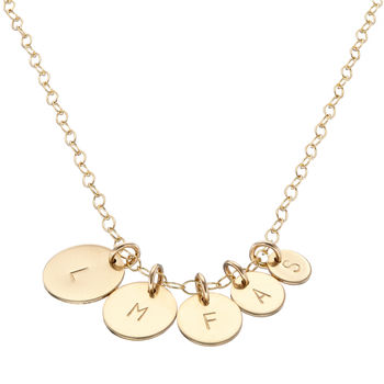 Gold Plated Family Necklace With Initials, 2 of 4