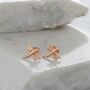 Dragonfly Stud Earrings Gold Or Rose Gold Vermeil, thumbnail 2 of 6