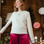Personalised Embroidered Christmas 'Holly' Sweatshirt, thumbnail 3 of 5