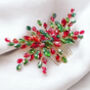 Christmas Red And Green Hair Comb, thumbnail 1 of 5