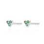 Green Stone Trinity Stud Earrings, thumbnail 5 of 5