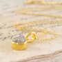 Rough Diamond April Birthstone Gold Necklace, thumbnail 2 of 4