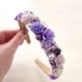 Purple Flower Embellished Headband, thumbnail 2 of 2