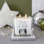 First Family Christmas Penguin Scented Square Candle, thumbnail 5 of 6
