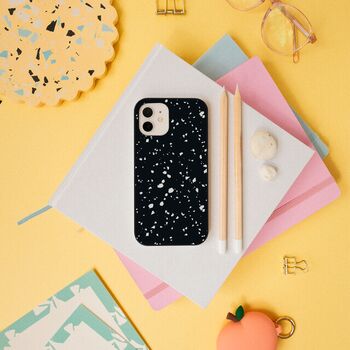 Black Terrazzo Biodegradable Phone Case, 5 of 7