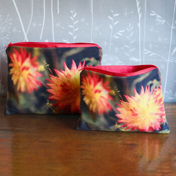 Dahlia Velvet Makeup And Travel Pouch | Great Gift For Mum, 3 of 11