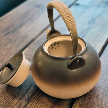 Handmade Ceramic Teapot The Caramel Globe, 4 of 5