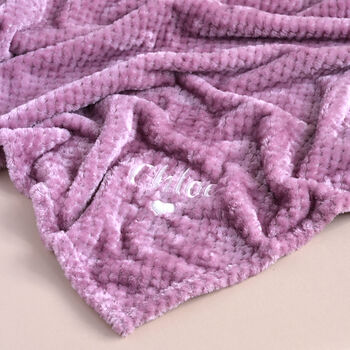 Personalised Dusty Pink Honeycomb Blanket For Baby, 2 of 8