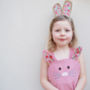 Easter Bunny Rabbit Girls Pinafore Dress, thumbnail 11 of 11