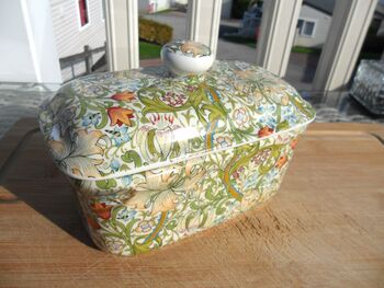Lidded Butterdish In William Morris Golden Lily Design, 8 of 8