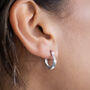 Chunky Sterling Silver Hoop Earrings, thumbnail 3 of 9