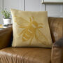 Bee Faux Cashmere Cushion, thumbnail 5 of 5