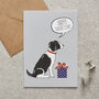 Black And White Springer Spaniel Father’s Day Card – Dog Dad Card From The Dog, thumbnail 1 of 12