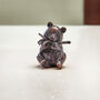 Miniature Bronze Panda Sculpture 8th Anniversary Gift, thumbnail 1 of 10