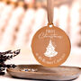 Our First Home Personalised Gold Christmas Bauble, thumbnail 5 of 7