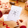 'Love And Peace' Christmas Greeting Card, thumbnail 1 of 2