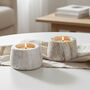 Natural Marble Tealight Holder Set Of Two, thumbnail 3 of 7