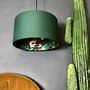 Teal Lemur Lampshades In Hunter Green Cotton, thumbnail 1 of 10