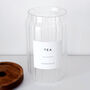 Tea, Coffee, Sugar Jars Set Of Three Ribbed Tall Jars, thumbnail 9 of 12