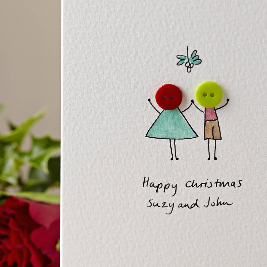 Personalised ‘Button Love’ Handmade Card By Hannah Shelbourne Designs