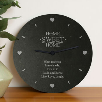 Personalised Home Sweet Home Slate Clock, 4 of 5