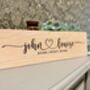 Personalised Engraved Wooden Sign – Slim Plywood ‘Home Sweet Home’ Plaque With Names, thumbnail 3 of 4