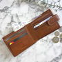 Men's Tan Leather Wallet Rfid Blocking, thumbnail 2 of 3