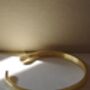18 K Gold 5mm Cuff Bracelet Adjustable Steel Minimal Gift, thumbnail 3 of 5