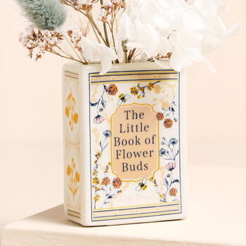 Ceramic Little Book Of Flower Buds Tiny Vase, 3 of 4