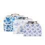 Blue And White Floral Set Of Three Mini Suitcases, thumbnail 5 of 6