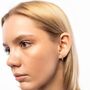 Blue Topaz Lightning Bolt Earrings 9ct Solid Gold, thumbnail 5 of 10