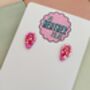 Ear Statement Stud Glitter Earrings / Gift For Her / Bold Sparkly Jewellery, thumbnail 3 of 5