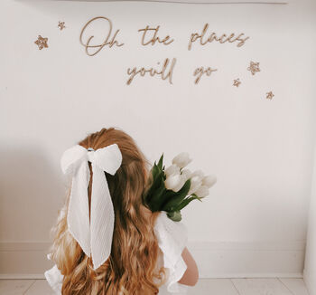 Wooden 'Oh the places you'll go' Wall Decal Quote, 5 of 6