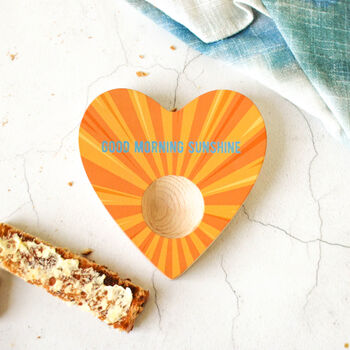 Personalised Heart Egg Board, Sunshine, 3 of 3