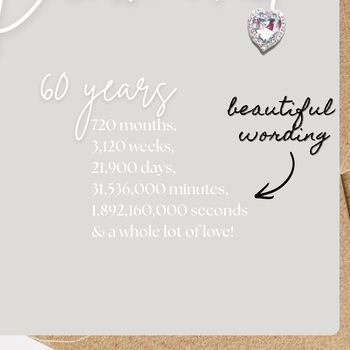 Sparkly Diamond Anniversary Heart Card, 4 of 9
