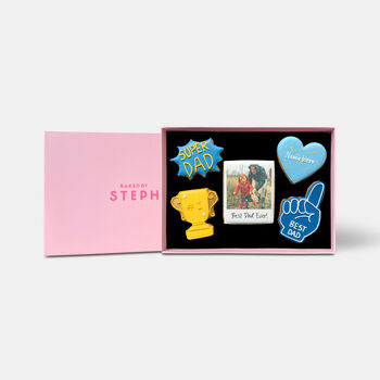 Personalised Edible Photo Best Dad Father's Day Letterbox Iced Cookies, 5 of 11