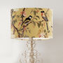 Vintage Style Garden Birds On Yellow Lampshade, thumbnail 1 of 5