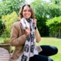 Gothic Face Halloween Print Scarf In Personalised Gift Box, thumbnail 3 of 4