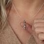 Vintage Teddy Bear Charm Necklace, Sterling Silver Or Gold Plated, thumbnail 3 of 10