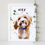 Personalised Pet Dog Portrait Print Gift, thumbnail 2 of 9