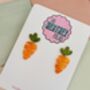 Carrot Resin Glitter Handmade Earrings / 'I'm Rooting For You' Encouragement Gift / Gift For Gardeners And Allotment Lovers, thumbnail 3 of 5