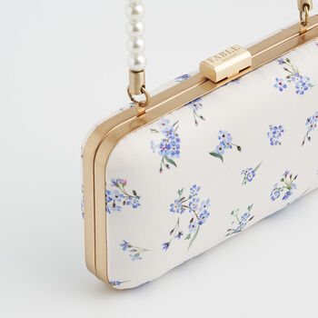 Cream Forget Me Not Pearl Handle Clutch, 7 of 7