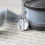 Round Personalised Silver Handprint Footprint Necklace, thumbnail 4 of 6